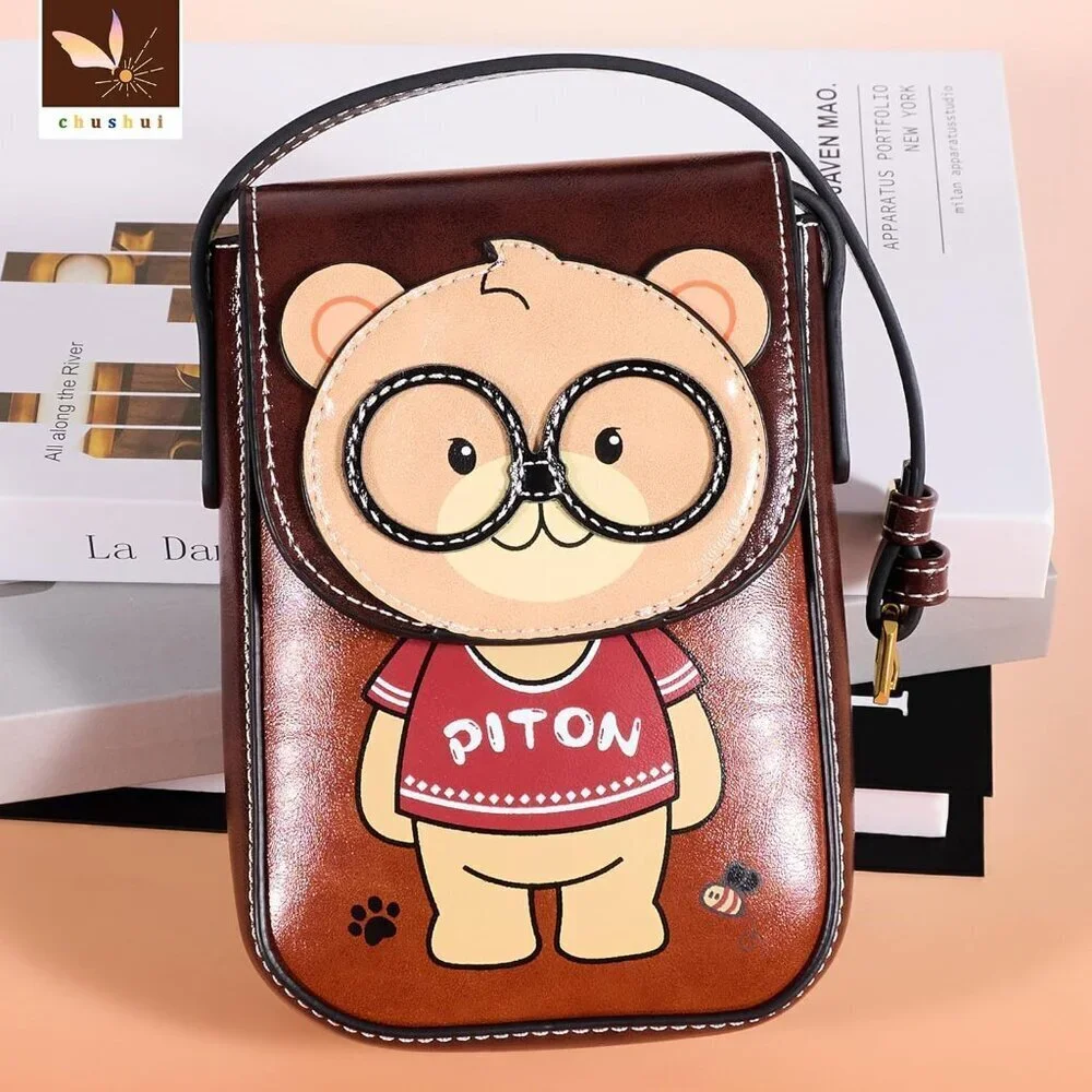 Cell Phone Purse Small Crossbody Bag Leather Adjustable Strap for Daily Travel